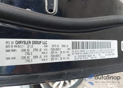 2014 Dodge Journey Sxt from USA, damaged, VIN 3C4PDCBG9ET186629